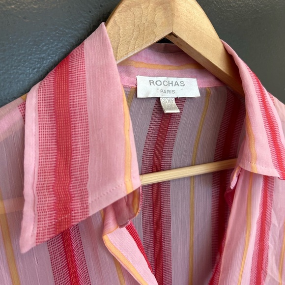 Roshas Paris S vintage sheer blouse in excellent vintage condition! Lux & rare! - Picture 7 of 15